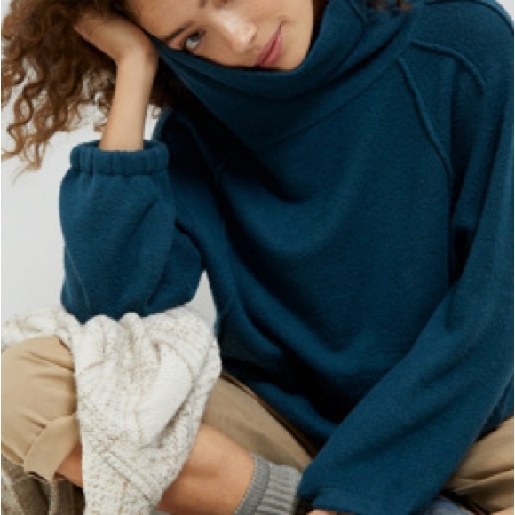 Anthropologie Field Flower Cacee Pullover Cotton Sweater w/ Drawstring Waist SzM - Picture 9 of 9